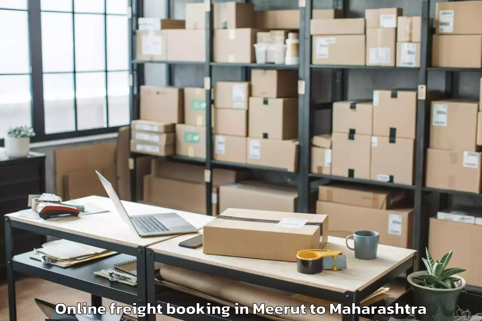 Affordable Meerut to Akrani Online Freight Booking